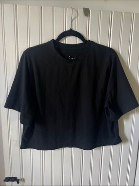 A NewDay Black Cropped Boxy Tee